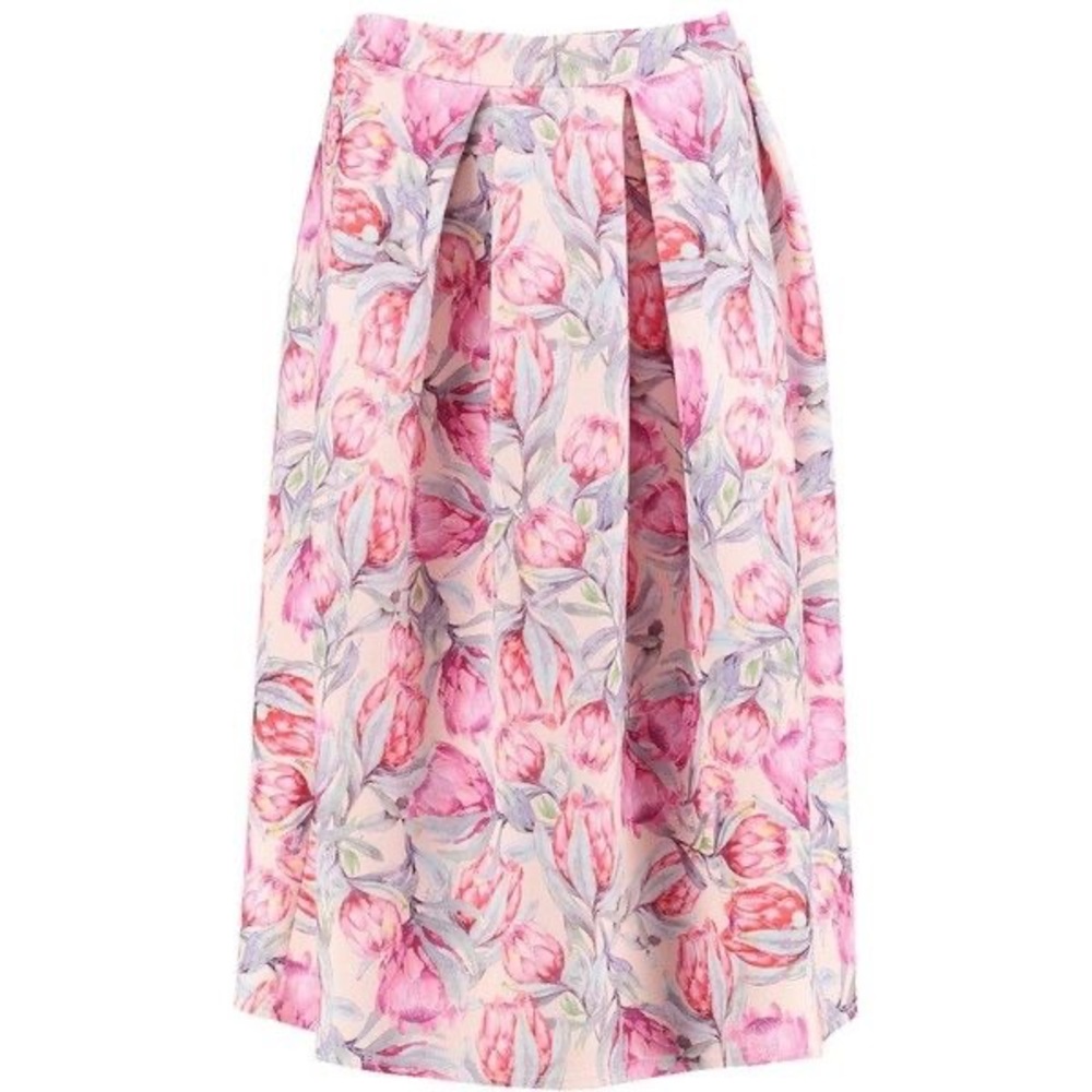 Boohoo Night MIDI floral full a line skirt